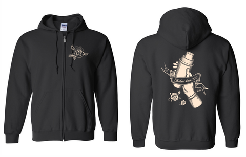 Igbys Bar - Shaken Since 2012 - Unisex Zip Hoodie