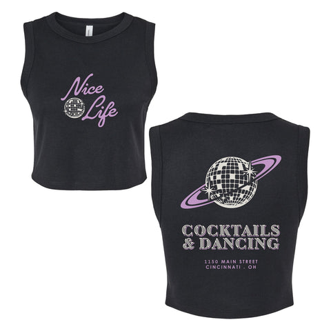 Nice Life - Cocktails and Dancing - Micro Rib Racer Tank