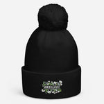 Beeline Pom Pom Flower Beanie